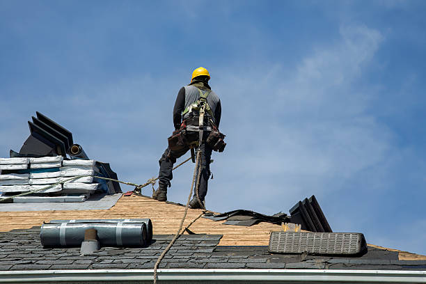 Professional Gutter Installation technician working in Meadville, PA